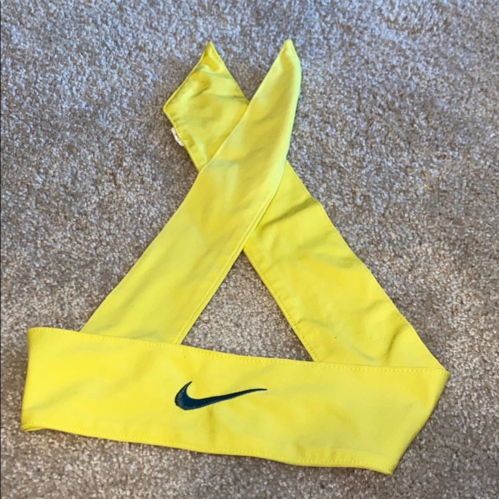 Yellow & Army Green detail Nike Tie Headband
